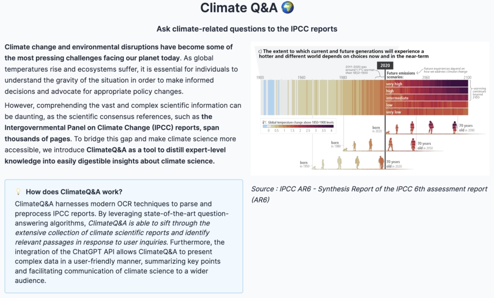 The French project "Climate Q&A"